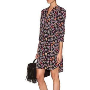 Diane Von Furstenberg womens Freya vintage gypsy floral silk dress size 2